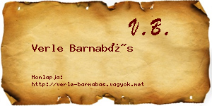 Verle Barnabás névjegykártya