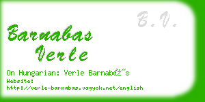 barnabas verle business card